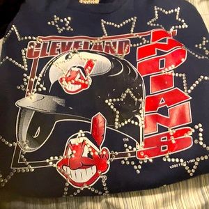 Bedazzled sweatshirt vintage baseball team